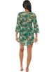 V-NECK BELL SLEEVE TUNIC - CHEVRON PRINT